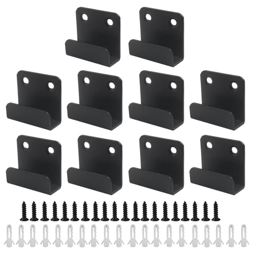 OSVJE 6 Pack Heavy Duty Tile Display Wall Hanger, Stainless Steel Wall Mount Brackets Hook mic DisplayFlat J Hook Fastener, Tile Hangers for Mirrors/Picture Frames/Ceramic(10mm/0.39” Width)