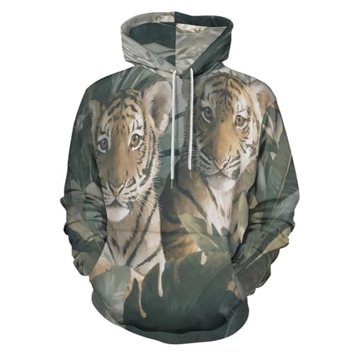 Sweat à capuche tigre 3D homme pull tendance harajuku femme hiver