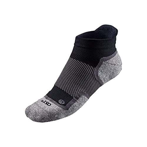 Road Runner Sports R-Gear OS1st Ultimate No Show Socks, Men and Women, Black, M, 3 Pairs4