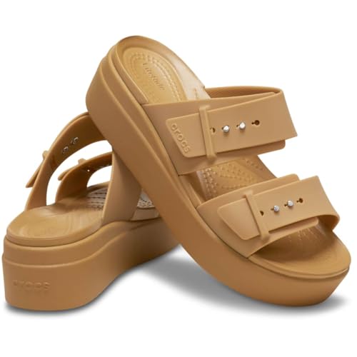 Image of Crocs Women's Brooklyn Buckle Low Wedges