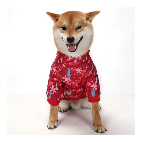 Sweat à capuche de Noël pour chien pull anti-froid hiver - 5