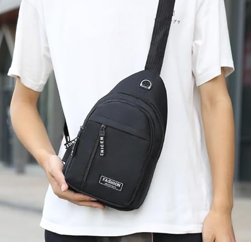 Bolsa Tiracolo Masculina Pochete Transversal Bag Ombro sholder bag (Preto)