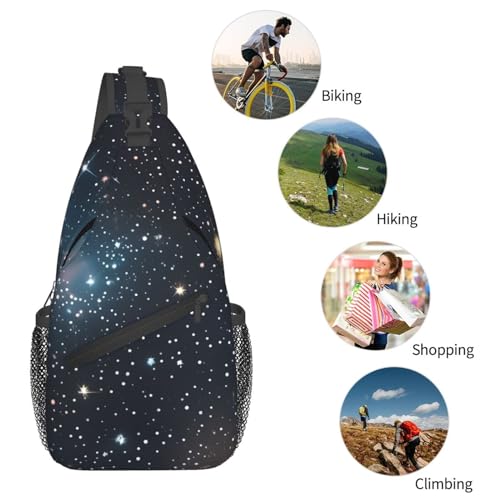 Mochila tipo bandolera con estampado galaxias miniatura 6
