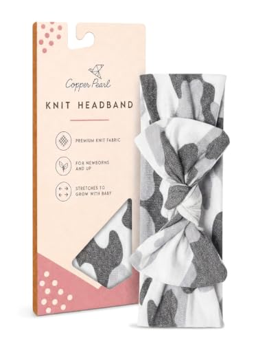 Copper Pearl Baby Bows: Soft and Stretchy Headbands for Baby Girls, Newborn and Toddler Hair Bows and Accessories, Stylish Bow Headband, Gunnar