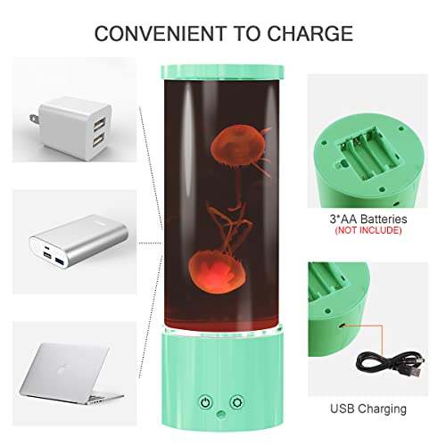 Kikilive Jellyfish Lava Lamp, Led Jellyfish Tank Table Lamp With Remote Control,17 Color Changing Dimmable Jellyfish Night Light For Home Decor & Christmas Birthday Gifts #TOP3
