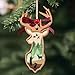 Deer Christmas Ornaments 2025, Hunting Ornaments for Christmas Tree - Wooden Hunting Ornament, Deer Gifts for Hunters, Outdoor Lovers, Men, Women (Deer)