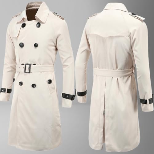 Trench long coupe ajustée homme taille XS kaki pour morphologie élancée