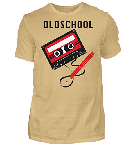 T-shirt homme Oldschool Tape beige en taille L