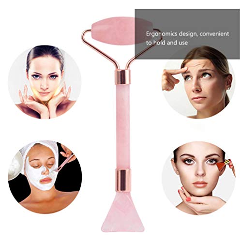 FRCOLOR Rolo de pedra de beleza facial de jade, massageador de pele, terapia de tratamento para rost
