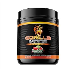 Gorilla Mind Pre Workout – Massive Pumps Laser Focus Energy Power – L-Citrulline, Creatine, L-Tyrosine, Betaine, Hydroprime, Alpha-GPC, 400mg Caffeine, Huperzine A – 800g (Watermelon)