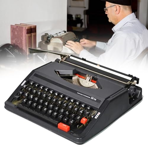 Portable Vintage Manual Typewriter - Classic Retro Typewriter for Writers & Collectors, Easy Setup, Stylish White Design, for Nostalgia Lovers