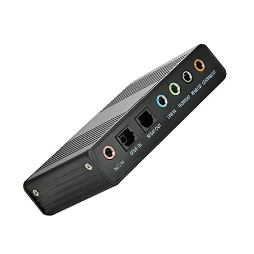 Sound Card,Optimal Shop 6 Channel External Sound Card USB 2.0 External 5.1 Surround Sound Optical S/PDIF Audio Sound Card Adapter for PC Laptop Recording Compatible with Windows 10/8/7/ XP