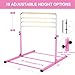 SHIWEI Gymnastics Training Bar- Height Adjustable 3' to 5' Horizontal Kip Bar for Kids