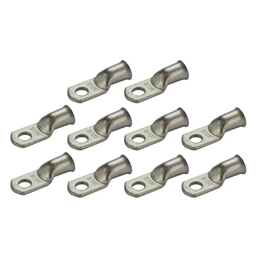 Temco 10 Lote 1 AWG 5/16" furo anel terminal terminal terminal cobre estanhado calibre não isolado