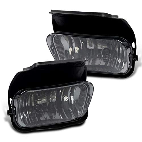 PIT66 Fog Lights, Compatible with 03-06 Chevy Silverado 1500 2500 3500 HD Models/03-06 Avalanche 1500 2500(Fit No Cladding only)/07 Silverado 1500 2500 3500 Left/Right Smoky Lens