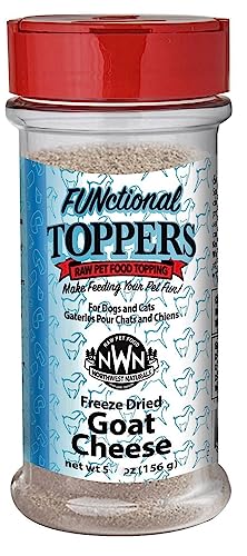 Northwest Naturals Freeze-Dried Cat & Dog Food Topper - Goat Cheese- 100% Natural Dog Food Mixers – Grain-Free, Gluten-Free Pet, 5.5 Oz.