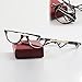 Produktbild LISSY Faltbare Lesebrille Für Damen Und Herren, Halbrahmen Lesebrillen, Vintage Halbbrille Computerbrille, Tragbare Lesehilfe Brille, Dioptrien 1.0-3.0 (Color : A, Size : 1.5X)