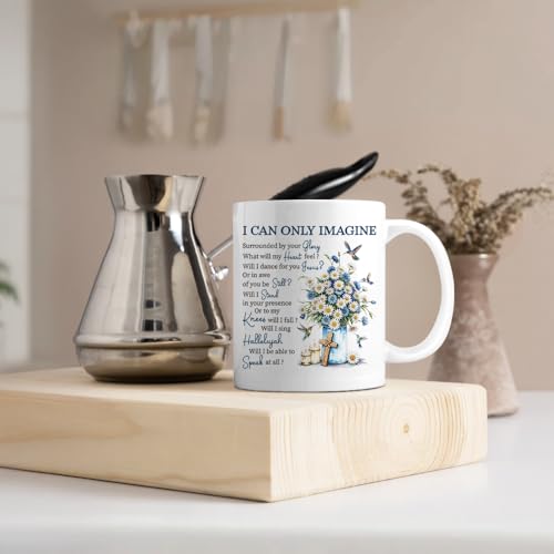 Taza cerámica blanca de 11 oz con diseño doble miniatura 4