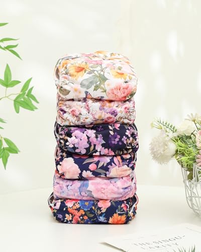 Image of ALVABABY Baby Cloth Diapers 6 Pack with 12 Inserts Cloth Diaper Covers Adjustable Washable Reusable for Baby Girls and Boys