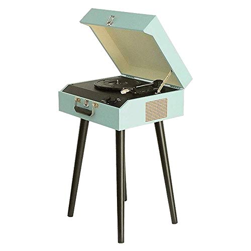 ビニールプレーヤー ヴィンテージ、多機能ポータブル蓄音機 スーツケース レコードプレーヤー レコーダー&ヘッドホンジャック AUX入力 3種類のスピードに対応 ギフト 部屋飾り 古い蓄音機