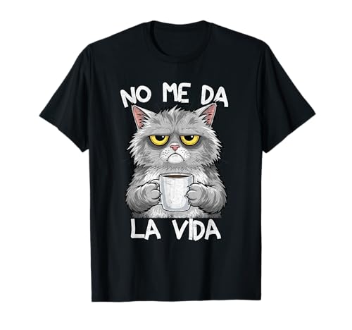 No Me Da La Vida Gato Hombre Divertida Graciosa Ropa Camiseta