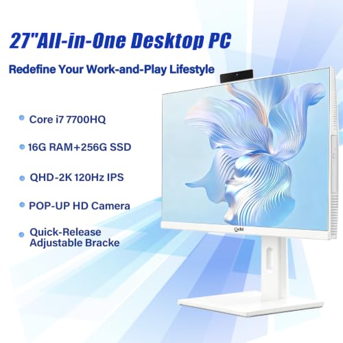 Image of All‑in‑One Desktop PC, 27‑inch 2K QHD 120Hz IPS Display