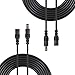 Produktbild Liwinting 2pcs 5m/16.4Feet DC Netzteil Verlängerungskabel 2.1 mm x 5.5 mm Männlich zu Weiblich Verbinder DC 12 Volt Anschlusskabel Gleichstrom 5V Verbinderkabel - Schwarz