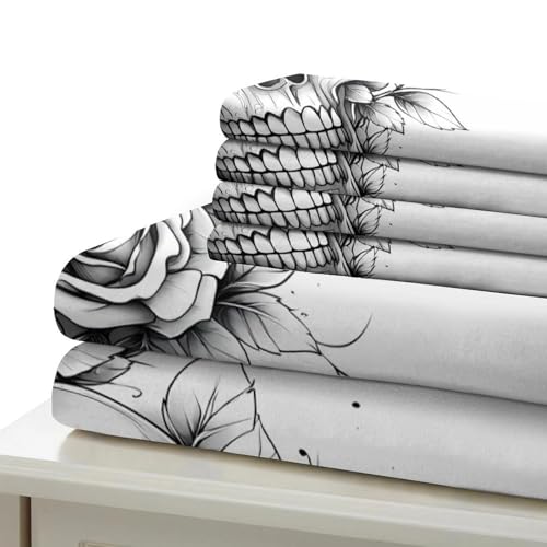 Housse de Couette Crâne Hypoallergénique en Microfibre Douce - 7