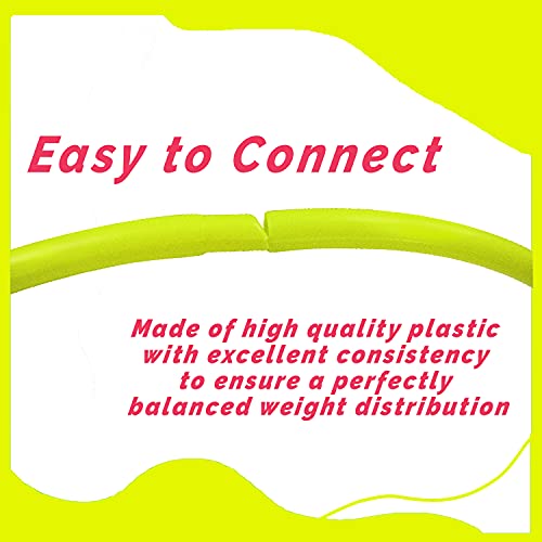 Image of Toy Cloud Octa Design 8 Inter-lockable Pieces Adjustable Hula Hoop for Adults Exercise (4 Size, 18-29 Inch, Fluorescent)