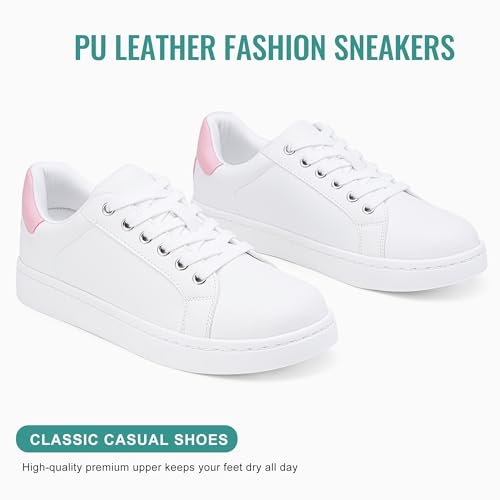 Image of Vepose Women's Lace-Up Walking Sneakers, Casual Low Top Shoes 8003