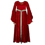 Idéal pour les fêtes : la robe est idéale pour les bals et les fêtes, ce qui en fait une robe pour toute occasion festive, costume médiéval pour enfants, robe pour filles à manches longues