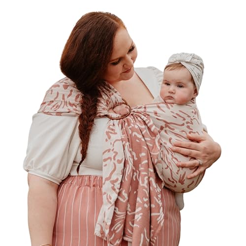 NéoBulle - Sling SeaCell - Portage en Écharpe sans Nœud - Installation Facile - Tissu Doux et Respirant - 100% Fabriqué en France - De la Naissance à 3-4 Ans, Nude