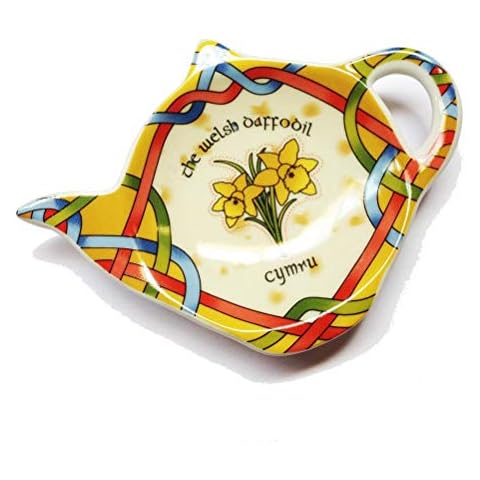 Royal Tara Walisischer Irisch Daffodil Narzisse Teebeutelhalter aus New Bone China | Welsh Teebeutelablage aus Keramik Cover