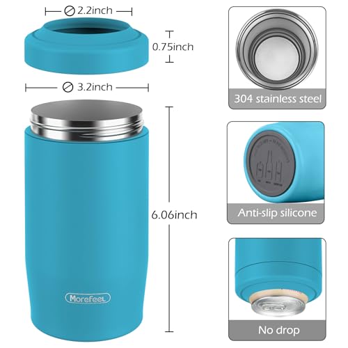 Image of Morefeel 4-in-1 Insulated Can Cooler for 12 oz Cans & Bottles