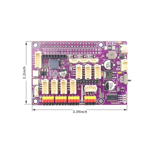 Image of Adeept Robot HAT for Raspberry Pi, Expansion Board for Raspberry Pi 4B /3B /3B+, Smart Robot Car Driver with PDF Tutorial