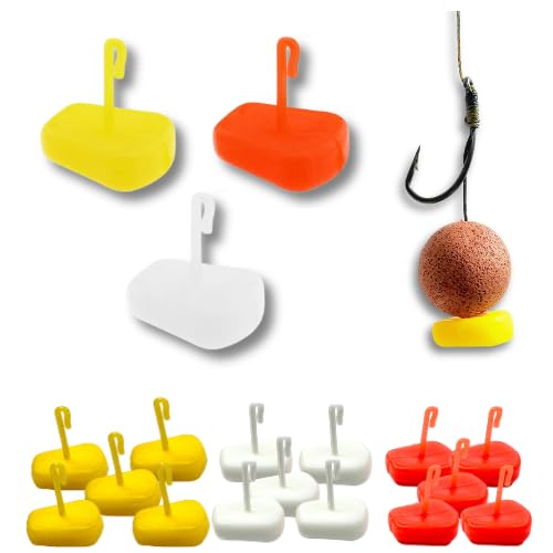 Corn Shaped Bait Stops for Hair Rigs – Boilie Stops for Carp, Tench & Barbel Fishing (10/20/50 Pack, (White, One Size)