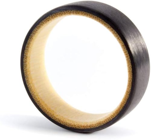 Miniatura 2 de Men's bamboo and carbon fiber ring. Modern and natural wedding ring. Water resistant, very durable and hypoallergenic. (03001_7N)