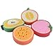 Dianoo Cute Fruit Style Dish Towels, Kitchen Tool Washing Cleaning Sponge Cloth, Strong Decontamination Scouring Towels, 4PCS (The Styles and Colors Will be Sent at Random)