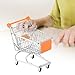 MagiDeal Mini Shopping Cart Basket,Shopping Cart for Kids,Supermarket Metal Handcart Toy,Mini Supermarket Storage Toy,Supermarket Toy, Orange