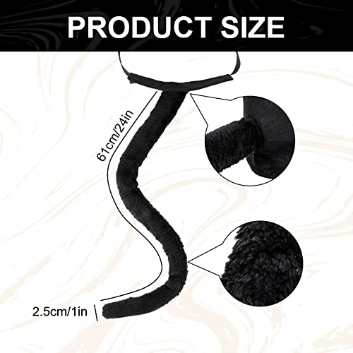 Hifot Black Cat Costume for Women,Cat Ear Headband Tail Cat Eye Cover Chocker Necklace Anime Cosplay Costumes for Women Masquerade Fancy Dress - Image 3