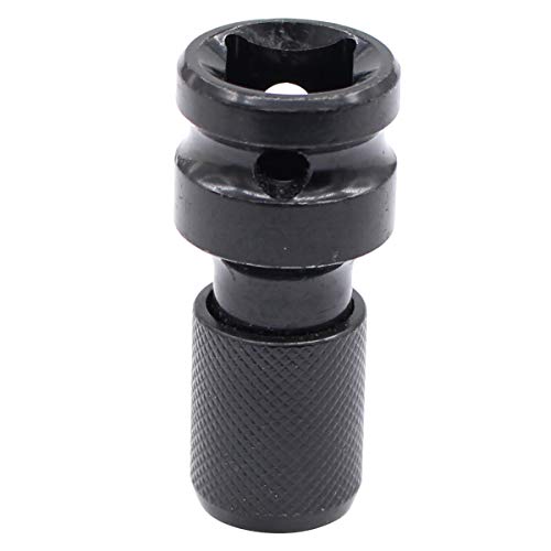 ApplianPar 1/2 Inch Square Drive to 1/4 Inch Hex Female Socket Adapter Drill Chuck for Air and Electric Impact Wrench Converter Chuck Adaptor