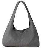 Women's Suede Tote Bag Retro Crescent Shoulder Bag Trendy 2025 Suede Handbag Underarm Purse Work Bag Dumpling Bag