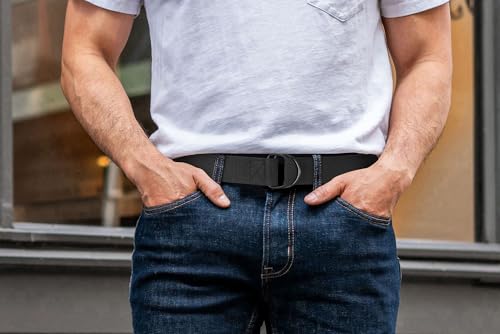 3-Packs Canvas Belt Web Fabric Casual Belt with Zinc Alloy Buckle Double D-ring for Men Women4