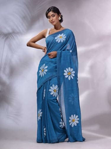 Image of Yashika Women's Georgette Floral Printed Saree With Unstitched Blouse Piece |saree for Women | New Sari | Saree