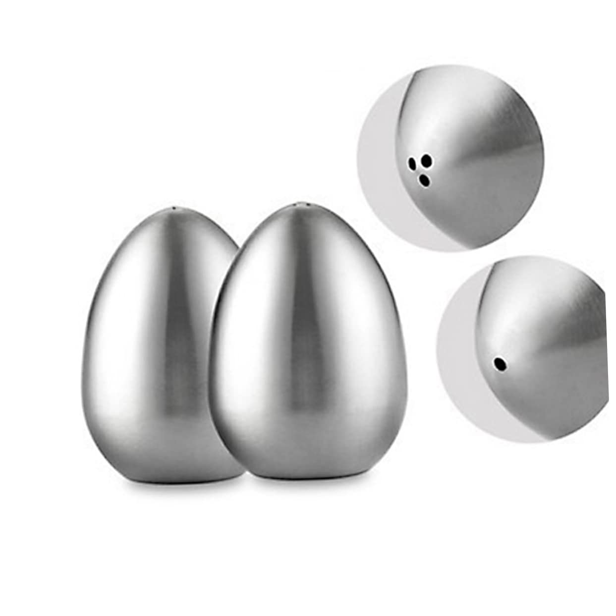 Cabilock 1Pc Stainless Steel Egg Shaped Seasoning Container for Sugar Pepper Spices and Rustproof Kitchen Essential Versatile Storage Bottle for Home Use