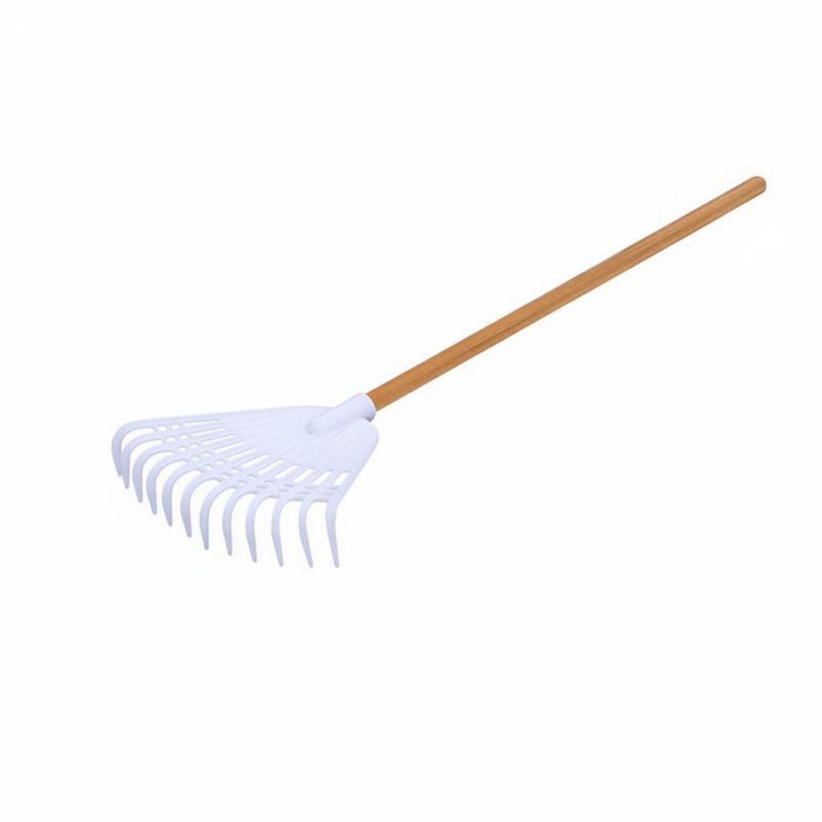 Rastrillo Hojas Plástico Ligero Utensilio Exterior Uso Múltiple para Jardinería , White , 1.2M Handle BT