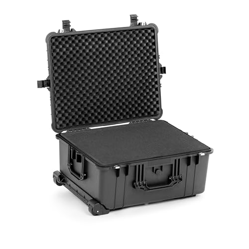 MSW-PPBOX-0C - Valigetta impermeabile, antipolvere, 62,5 x 50 x 30,5 cm, manico telescopico, 2 linguette, cassetta degli attrezzi