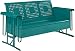 Crosley Furniture Bates Patio Gliding Sofa in Turquoise