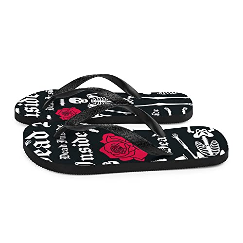 Claquettes Dead Inside confortables pour éviter les glissades à la piscine