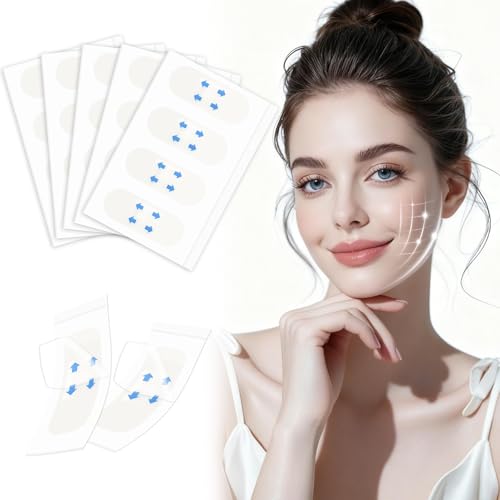 200 pieces - Facial lifting tape, invisible facial lifting tape, neck lifting tape, instantly lift sagging skin on the face and reduce wrinkles, hide double chin, create V-shaped face